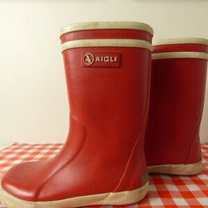 Aigle Kids' Red Rain Boots, Size 8